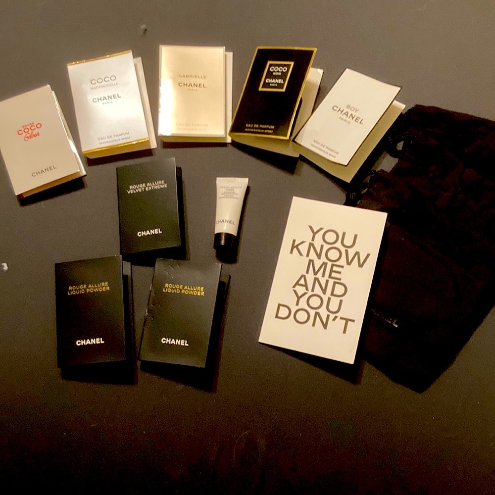 Chanel makeup and perfume collection lipstick gift set